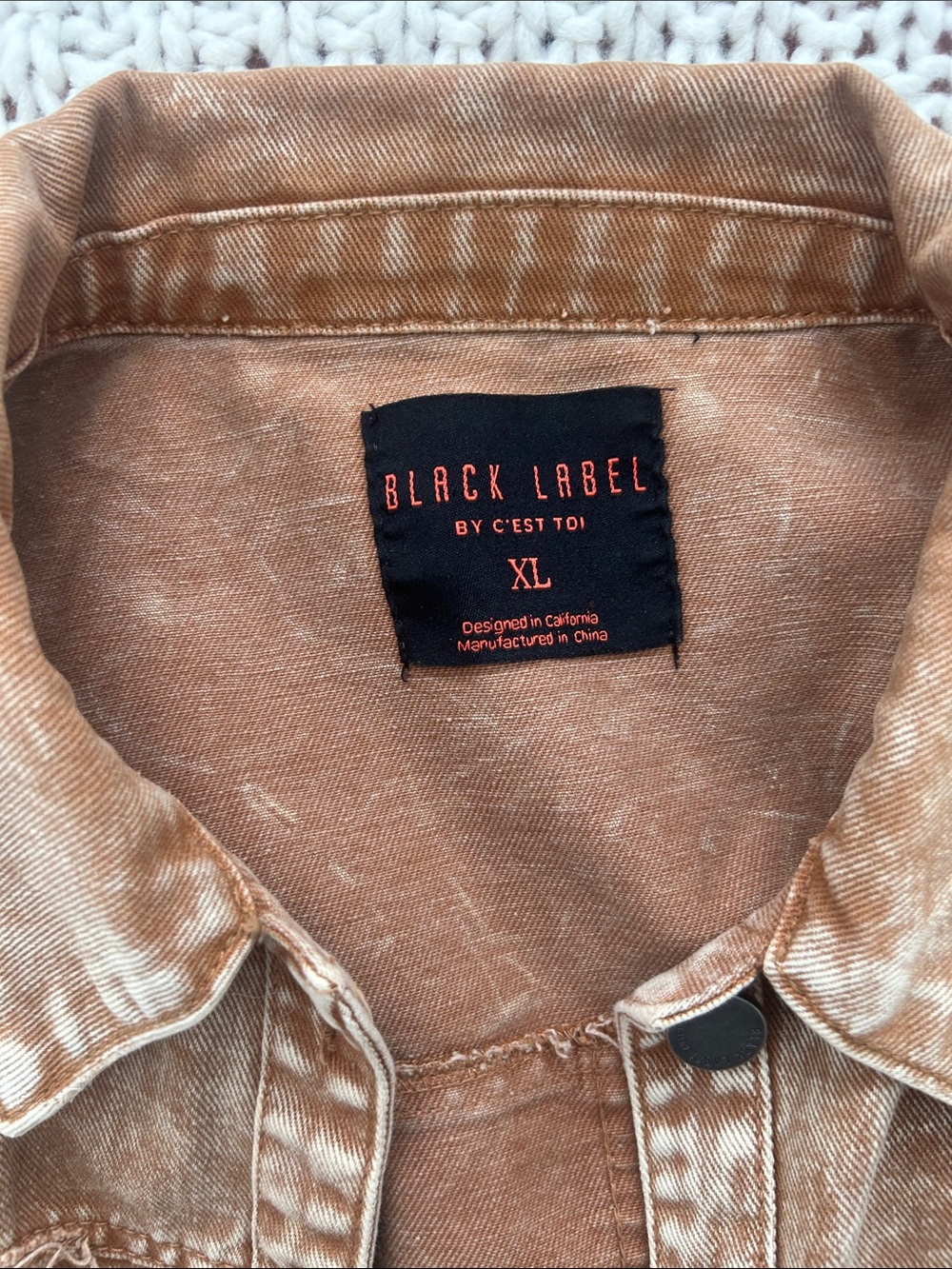 Vintage-Inspired Brown Washed Denim Jacket - Women’s Jean Jacket - Picture 3 of 3